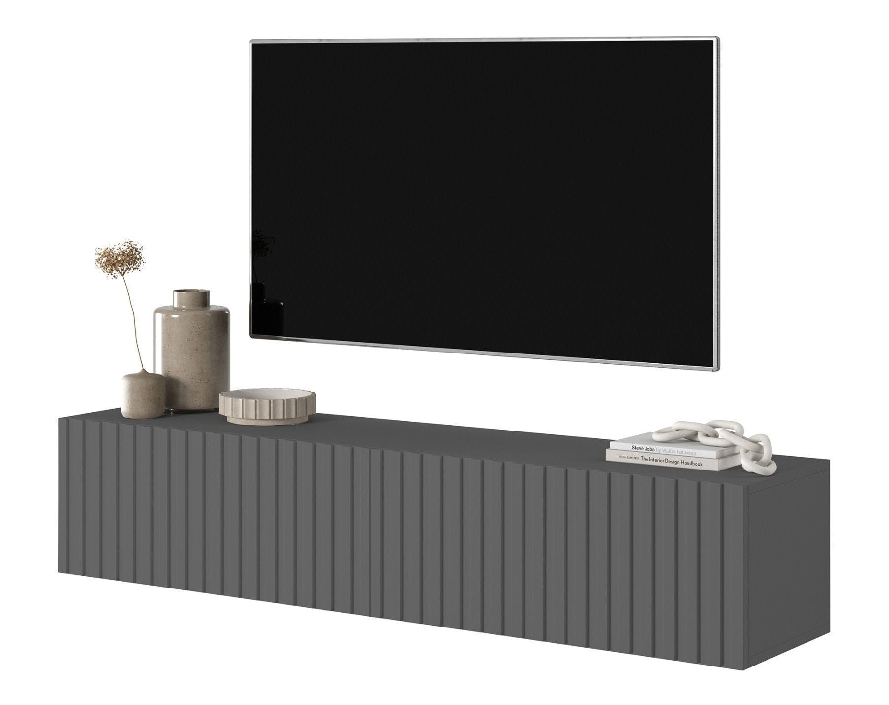 sternenwolke™ Sideboard graphit mit Lamellenfronten, 140 cm